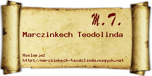 Marczinkech Teodolinda névjegykártya